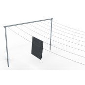 Laundry drying stand | Cross tube 4000 mm8 hooks, one-sided | steel tube  60 mm
